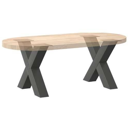 Noge za klub stolić u obliku slova X, 2 kom, antracit, 60 x (42-43) cm, čelik - Antracit 60 x (42-43) cm (80 mm) 2 1 Cijena