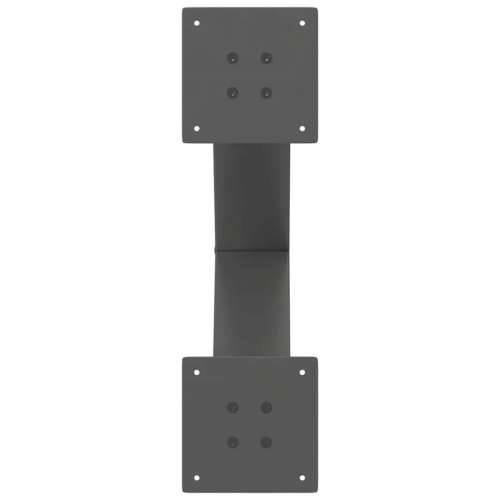 Noge za blagovaonski stol u obliku slova X, 2 kom, antracit, 60 x (72-73) cm, čelik - Antracit 60 x (72-73) cm (80 mm) 2 1 Cijena