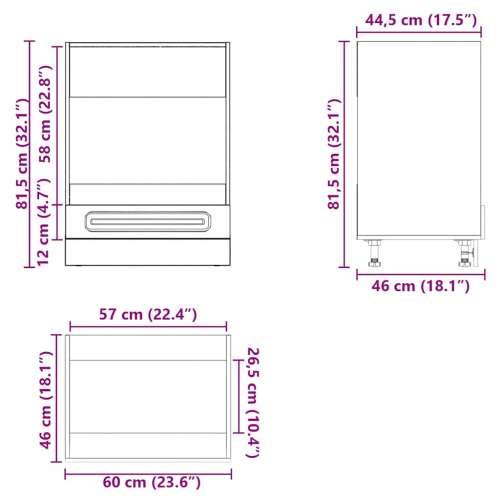 Ormarić za pećnicu Kalmar bijeli konstruirano drvo - Bijela 1 1 x ormarić za pećnicu 60 cm Cijena