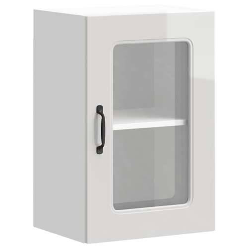 Kuhinjski zidni ormarić sa staklenim vratima Kalmar drveni - Visoko sjajno bijela 40 x 31 x 60 cm 1 1x wall glass cabinet (1 doo Cijena