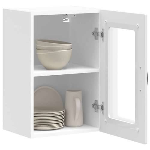 Kuhinjski zidni ormarić sa staklenim vratima Kalmar drveni - Visoko sjajno bijela 40 x 31 x 60 cm 1 1x wall glass cabinet (1 doo Cijena