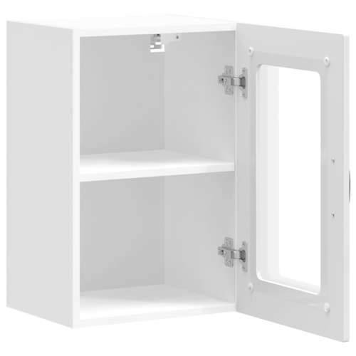 Kuhinjski zidni ormarić sa staklenim vratima Kalmar drveni - Visoko sjajno bijela 40 x 31 x 60 cm 1 1x wall glass cabinet (1 doo Cijena