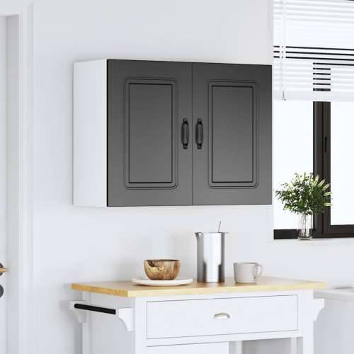 Kuhinjski zidni ormarić Kalmar crni konstruirano drvo - Crna 80 x 31 x 60 cm 1 1x wall cabinet (2 doors) Cijena
