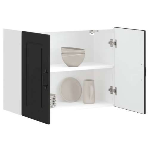 Kuhinjski zidni ormarić Kalmar crni konstruirano drvo - Crna 80 x 31 x 60 cm 1 1x wall cabinet (2 doors) Cijena