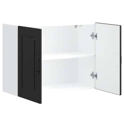 Kuhinjski zidni ormarić Kalmar crni konstruirano drvo - Crna 80 x 31 x 60 cm 1 1x wall cabinet (2 doors) Cijena