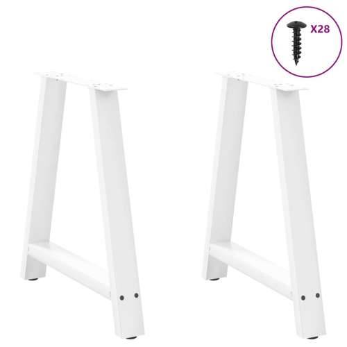 Noge za blagovaonski stol A-oblika 2 kom Bijele 80 x (72-73) cm Čelik - Bijela 80 x (72-73) cm 1 Cijena