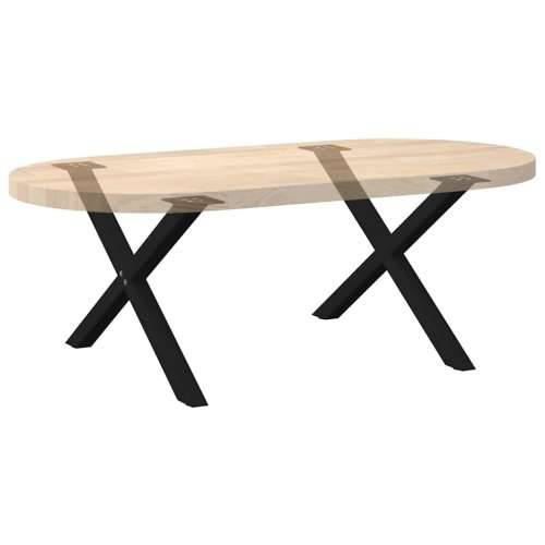Noge za klub stolić u obliku slova X, 2 kom, crne, 70 x (42-43) cm, čelik - Crna 70 x (42-43) cm (40 mm) 2 1 Cijena