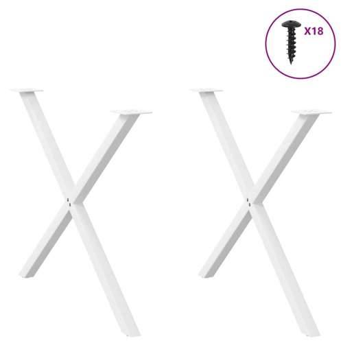 Noge za blagovaonski stol u obliku slova X, 2 kom, bijele, 90 x (72-73) cm, čelik - Bijela 90 x (72-73) cm (40 mm) 2 1 Cijena
