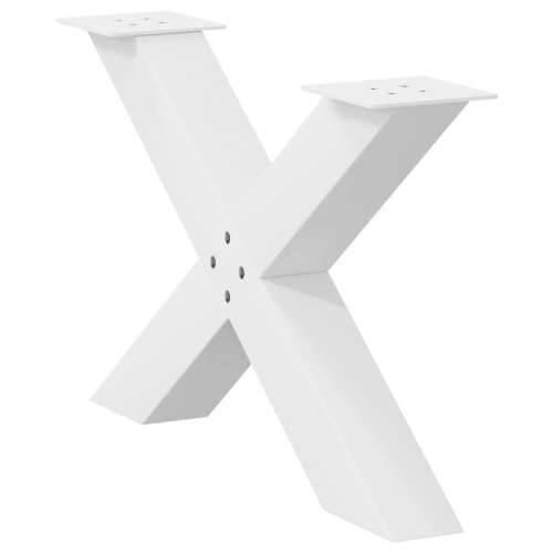 Noge za klub stolić u obliku slova X, 2 kom, bijele, 70 x (42-43) cm, čelik - Bijela 70 x (42-43) cm (80 mm) 2 1 Cijena