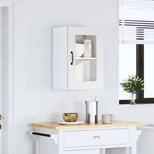 Kuhinjski zidni ormarić sa staklenim vratima Kalmar drveni - Bijela 40 x 31 x 60 cm 1 1x wall glass cabinet (1 door) Cijena