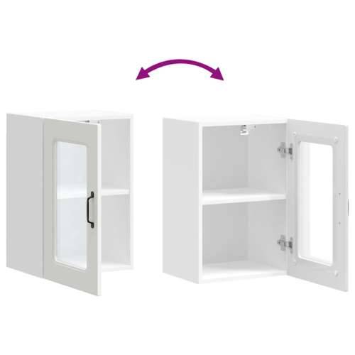 Kuhinjski zidni ormarić sa staklenim vratima Kalmar drveni - Bijela 40 x 31 x 60 cm 1 1x wall glass cabinet (1 door) Cijena