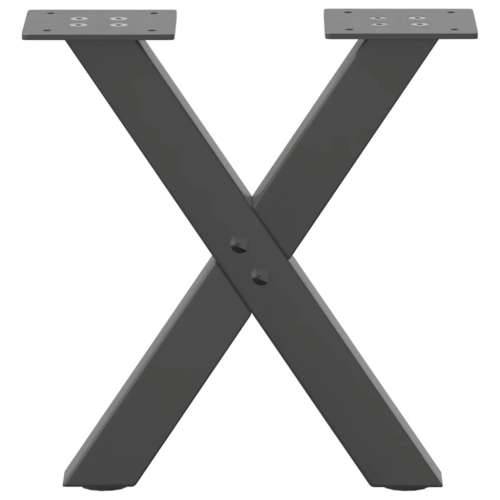 Noge za klub stolić u obliku slova X, 2 kom, antracit, 30 x (30-31) cm, čelik - Antracit 30 x (30-31) cm (40 mm) 2 1 Cijena
