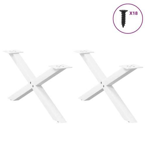 Noge za klub stolić X-oblik 2 kom Bijele 70 x (30-31) cm Čelik - Bijela 70 x (30-31) cm (40 mm) 2 1 Cijena