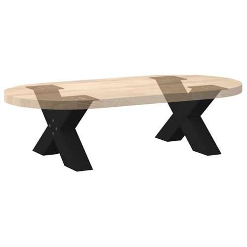 Noge za klub stolić u obliku slova X, 2 kom, crne, 60 x (30-31) cm, čelik - Crna 60 x (30-31) cm (80 mm) 2 1 Cijena