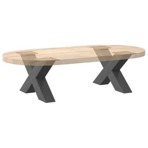 Noge za klub stolić u obliku slova X, 2 kom, antracit, 60 x (30-31) cm, čelik - Antracit 60 x (30-31) cm (80 mm) 2 1 Cijena