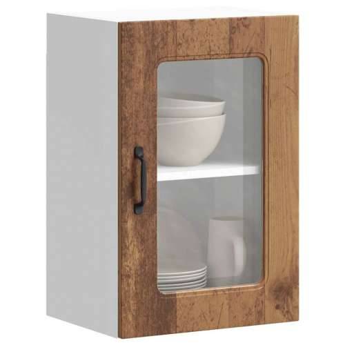Kuhinjski zidni ormarić sa staklenim vratima Kalmar drveni - Staro drvo 40 x 31 x 60 cm 1 1x wall glass cabinet (1 door) Cijena