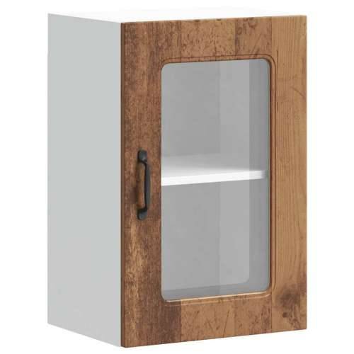 Kuhinjski zidni ormarić sa staklenim vratima Kalmar drveni - Staro drvo 40 x 31 x 60 cm 1 1x wall glass cabinet (1 door) Cijena