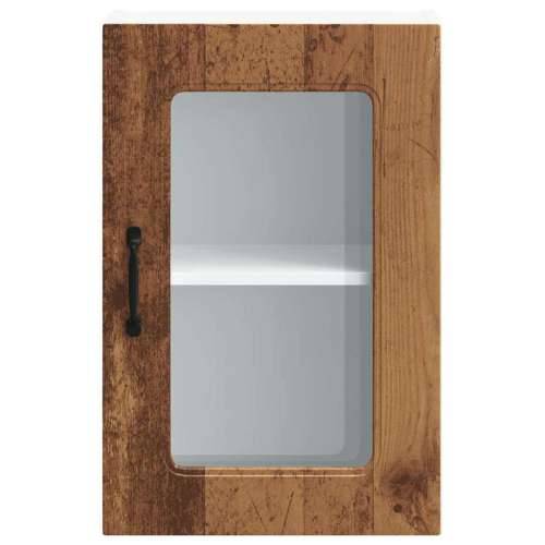 Kuhinjski zidni ormarić sa staklenim vratima Kalmar drveni - Staro drvo 40 x 31 x 60 cm 1 1x wall glass cabinet (1 door) Cijena