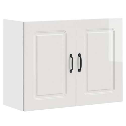Kuhinjski zidni ormarić Kalmar sjaj bijeli konstruirano drvo - Visoko sjajno bijela 80 x 31 x 60 cm 1 1x wall cabinet (2 doors) Cijena