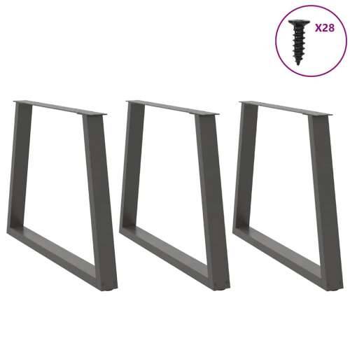 Noge za blagovaonski stol V-oblik 3 kom antracit 100 x (72-73,3) cm čelik - Antracit 100 x (72-73.3) cm 3 1 Cijena
