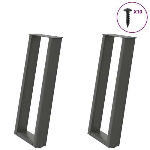 Noge za konzolni stol u obliku slova U, 2 kom, antracit, 28 x (72-73) cm, čelik - Antracit 28 x (72-73) cm 1 Cijena