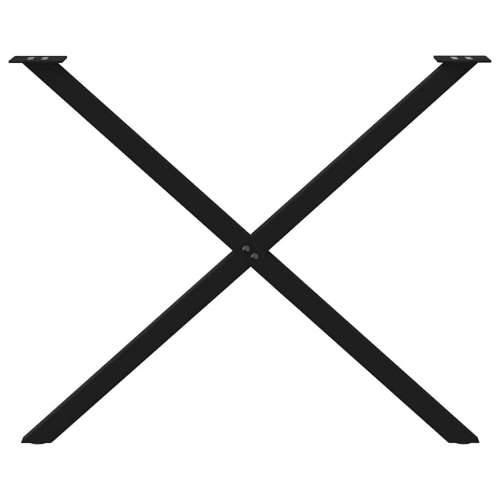 Noge za blagovaonski stol u obliku slova X, 2 kom, crne, 90 x (72-73) cm, čelik - Crna 90 x (72-73) cm (40 mm) 2 1 Cijena