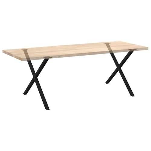 Noge za blagovaonski stol u obliku slova X, 2 kom, crne, 90 x (72-73) cm, čelik - Crna 90 x (72-73) cm (40 mm) 2 1 Cijena