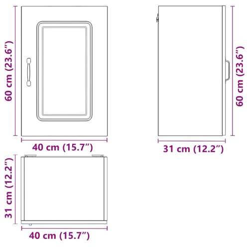 Kuhinjski zidni ormarić Kalmar bijeli konstruirano drvo - Bijela 1 1 x zidni ormarić (1 vrata) 40 cm Cijena