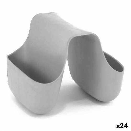 Stalak za Spužvice za Sudoper Quttin Dvostruki Siva Silikon 12,5 x 9,5 x 10 cm (24 kom.) Cijena