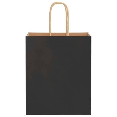 Papirnate vrećice 250 kom s ručkama crne 18x8x22 cm - Crna 18 x 8 x 22 cm 250 Cijena