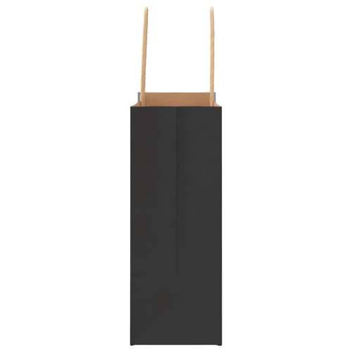 Papirnate vrećice 250 kom s ručkama crne 18x8x22 cm - Crna 18 x 8 x 22 cm 250 Cijena