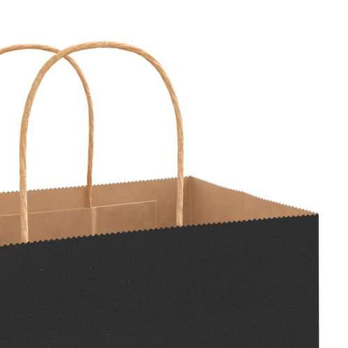 Papirnate vrećice 250 kom s ručkama crne 18x8x22 cm - Crna 18 x 8 x 22 cm 250 Cijena
