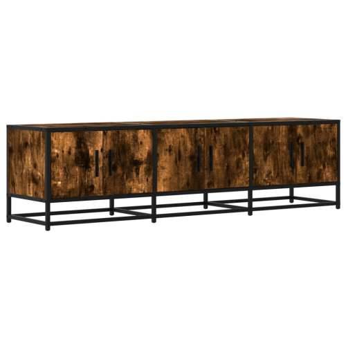 TV ormarić Dimljeni hrast 150x35x41cm Konstruirano drvo i metal - Dimljeni hrast 1 150 cm Cijena