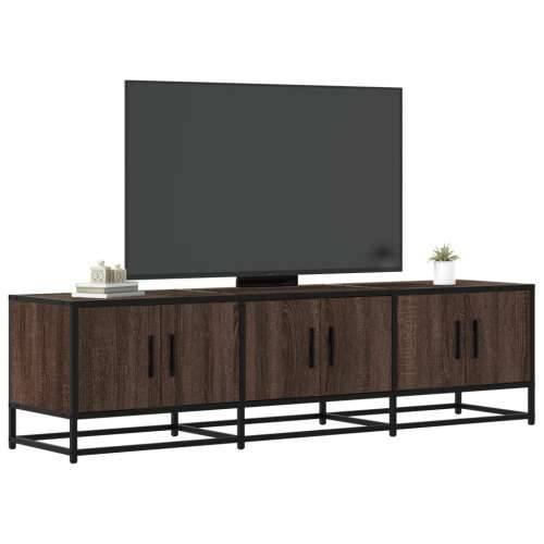 TV ormarić smeđi hrast 150x35x41 cm Konstruirano drvo i metal - Smeđi hrast 1 150 cm Cijena