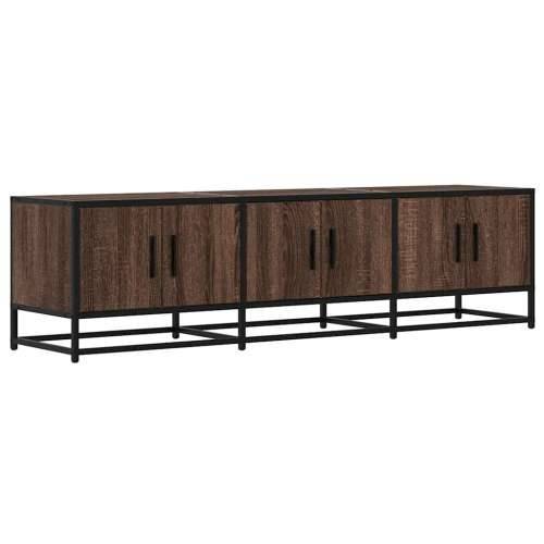 TV ormarić smeđi hrast 150x35x41 cm Konstruirano drvo i metal - Smeđi hrast 1 150 cm Cijena