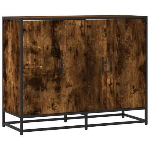 Komoda dimljeni hrast 94x35x76 cm konstruirano drvo - Dimljeni hrast 1 Cijena