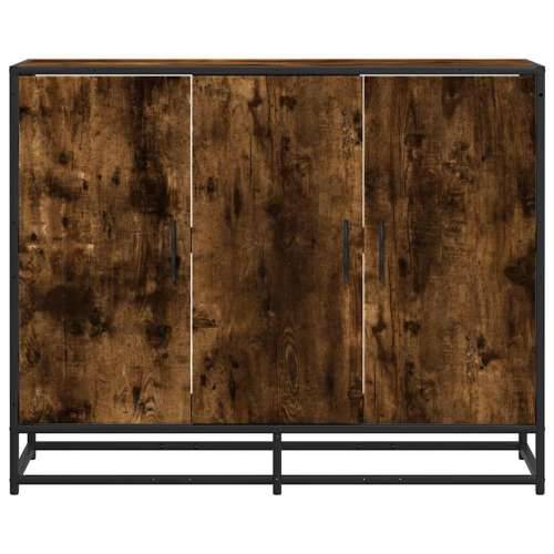 Komoda dimljeni hrast 94x35x76 cm konstruirano drvo - Dimljeni hrast 1 Cijena