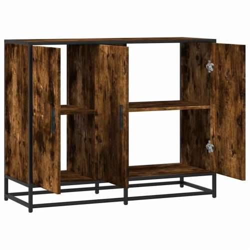 Komoda dimljeni hrast 94x35x76 cm konstruirano drvo - Dimljeni hrast 1 Cijena