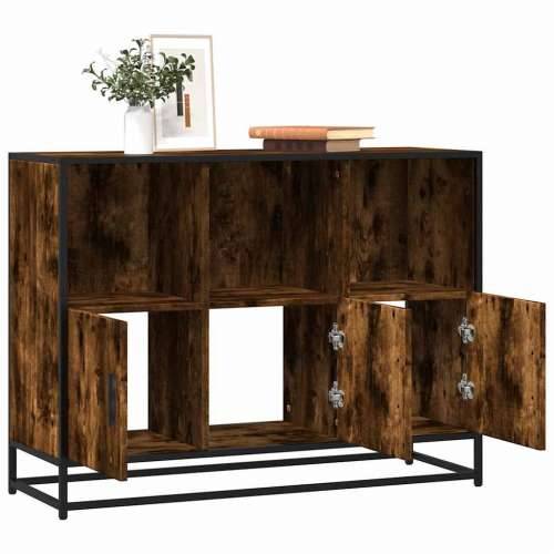Komoda dimljeni hrast 100x35x76 cm konstruirano drvo - Dimljeni hrast 1 Cijena