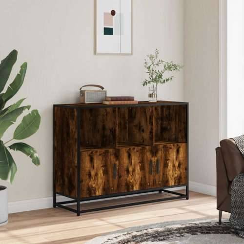 Komoda dimljeni hrast 100x35x76 cm konstruirano drvo - Dimljeni hrast 1 Cijena