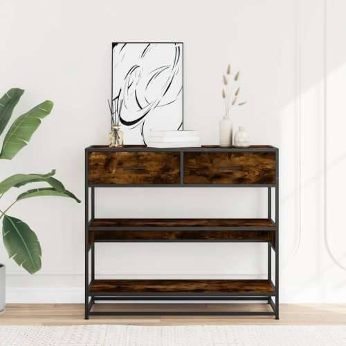 Konzolni stol boja hrasta 90x35x80 cm konstruirano drvo - Dimljeni hrast 1 Cijena