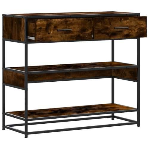 Konzolni stol boja hrasta 90x35x80 cm konstruirano drvo - Dimljeni hrast 1 Cijena