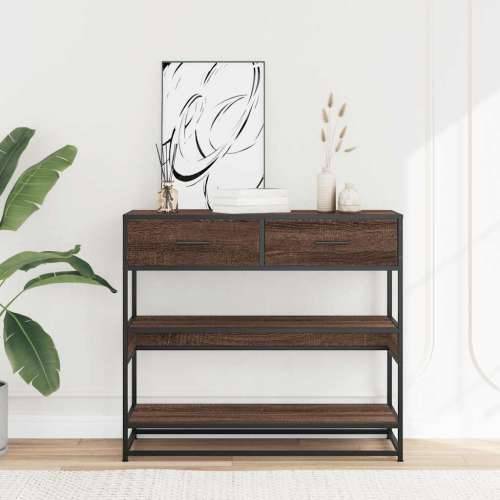 Konzolni stol boja hrasta 90x35x80 cm konstruirano drvo - Smeđi hrast 1 Cijena