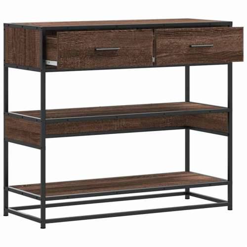 Konzolni stol boja hrasta 90x35x80 cm konstruirano drvo - Smeđi hrast 1 Cijena