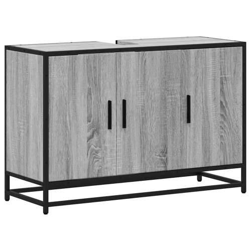 Kupaonski ormarić za Lavabo - Umivaonik boja hrasta 90x33x60 cm drveni - Sivi hrast sonoma 1 Cijena