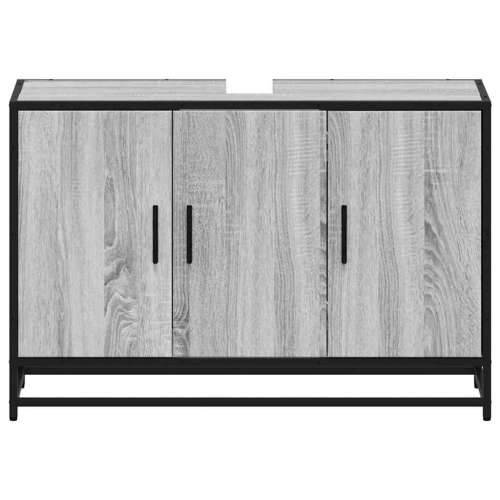 Kupaonski ormarić za Lavabo - Umivaonik boja hrasta 90x33x60 cm drveni - Sivi hrast sonoma 1 Cijena