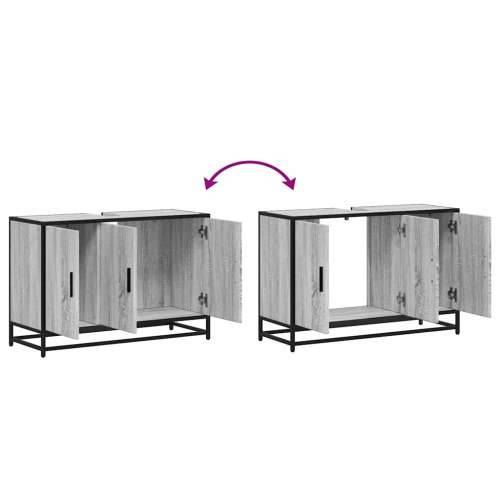 Kupaonski ormarić za Lavabo - Umivaonik boja hrasta 90x33x60 cm drveni - Sivi hrast sonoma 1 Cijena