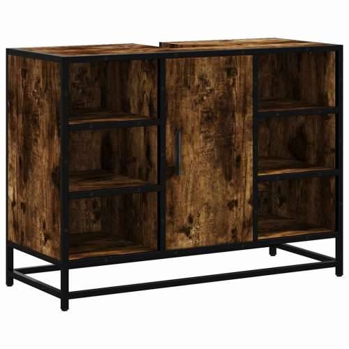 Kupaonski ormarić za Lavabo - Umivaonik boja hrasta 80x33x60 cm drveni - Dimljeni hrast 1 Cijena