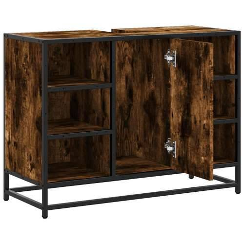 Kupaonski ormarić za Lavabo - Umivaonik boja hrasta 80x33x60 cm drveni - Dimljeni hrast 1 Cijena