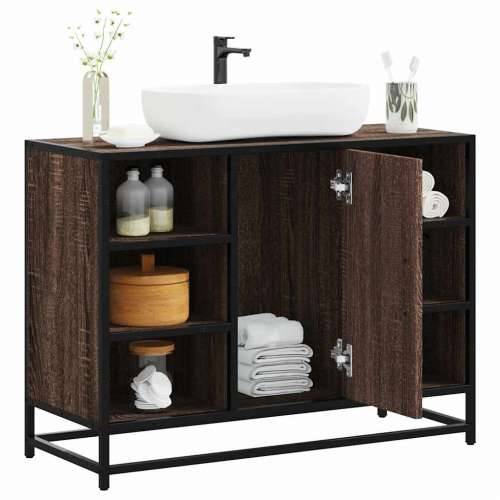 Kupaonski ormarić za Lavabo - Umivaonik boja hrasta 80x33x60 cm drveni - Smeđi hrast 1 Cijena